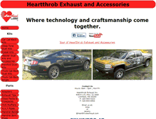 Tablet Screenshot of heartthrobexhaust.com
